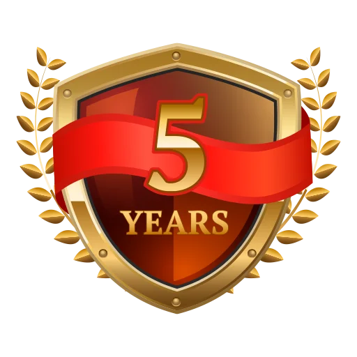 5 Years of Trust Badge
